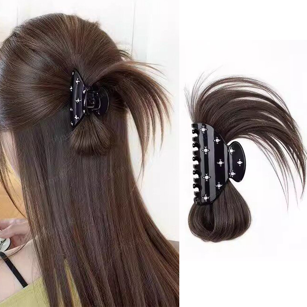 Claw Clip Messy Bun Hair Piece - กิ๊บติดผมทรงบันฟูฟ่องแบบหนีบ ทำจากผมสังเคราะห์ ทนความร้อน เหมาะสำหรับผู้หญิง ใช้ได้ทุกวัน งานปาร์ตี้