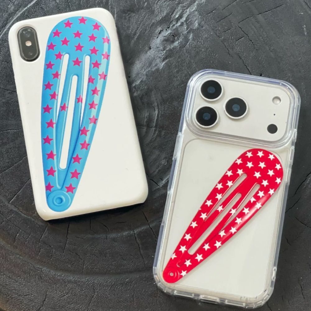 Hair Clips - เคสโทรศัพท์ลายจุดสีแดงสไตล์อเมริกัน สำหรับ iPhone 18 17 16