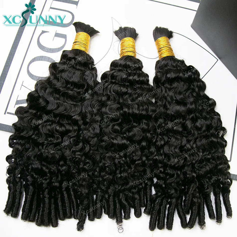 Water Wave Bulk Human Hair For Braiding - ผมถักเปียแบบโบโฮลอนน้ำ ผมแท้ 100% แบบเป็นมัด สำหรับต่อผม ขายส่งสำหรับผู้หญิงผิวสี
