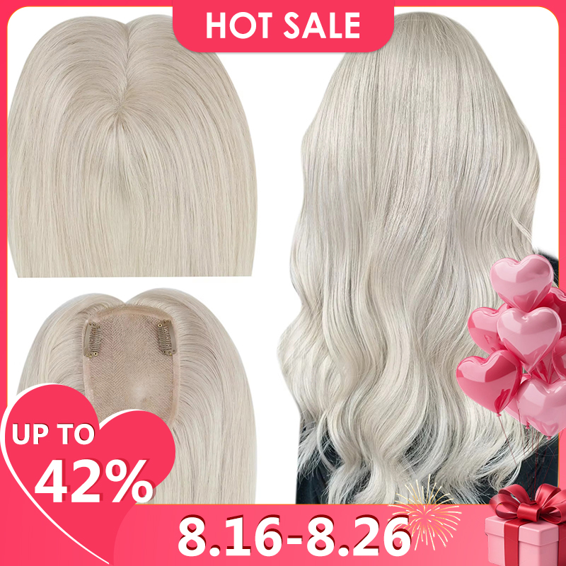 Invisible Tape In Extensions Real Hair - Ugeat ผม Topper ผมมนุษย์ธรรมชาติสีบลอนด์ MONO ฐาน
