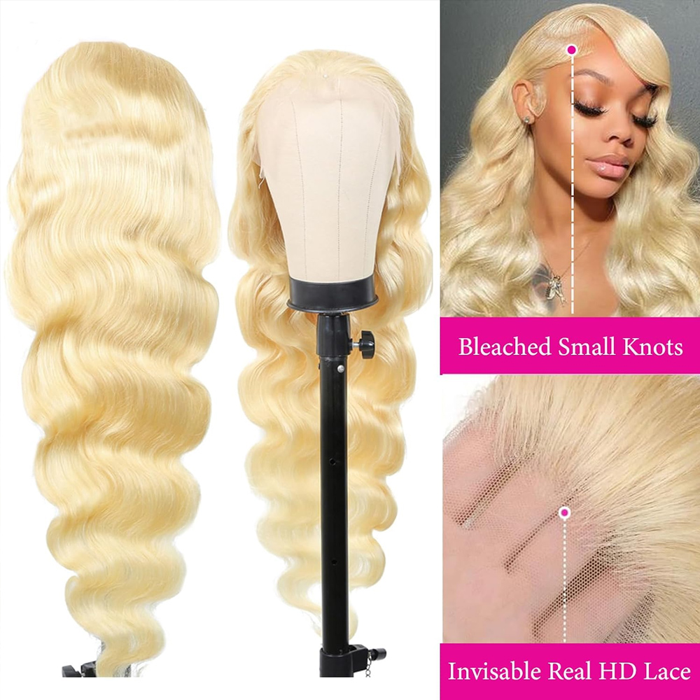 วิกผมลูกไม้โปร่งใส HD สีฮันนี่ - 613 Blonde Body Wave Lace Front Wig บทวิจารณ์และราคา