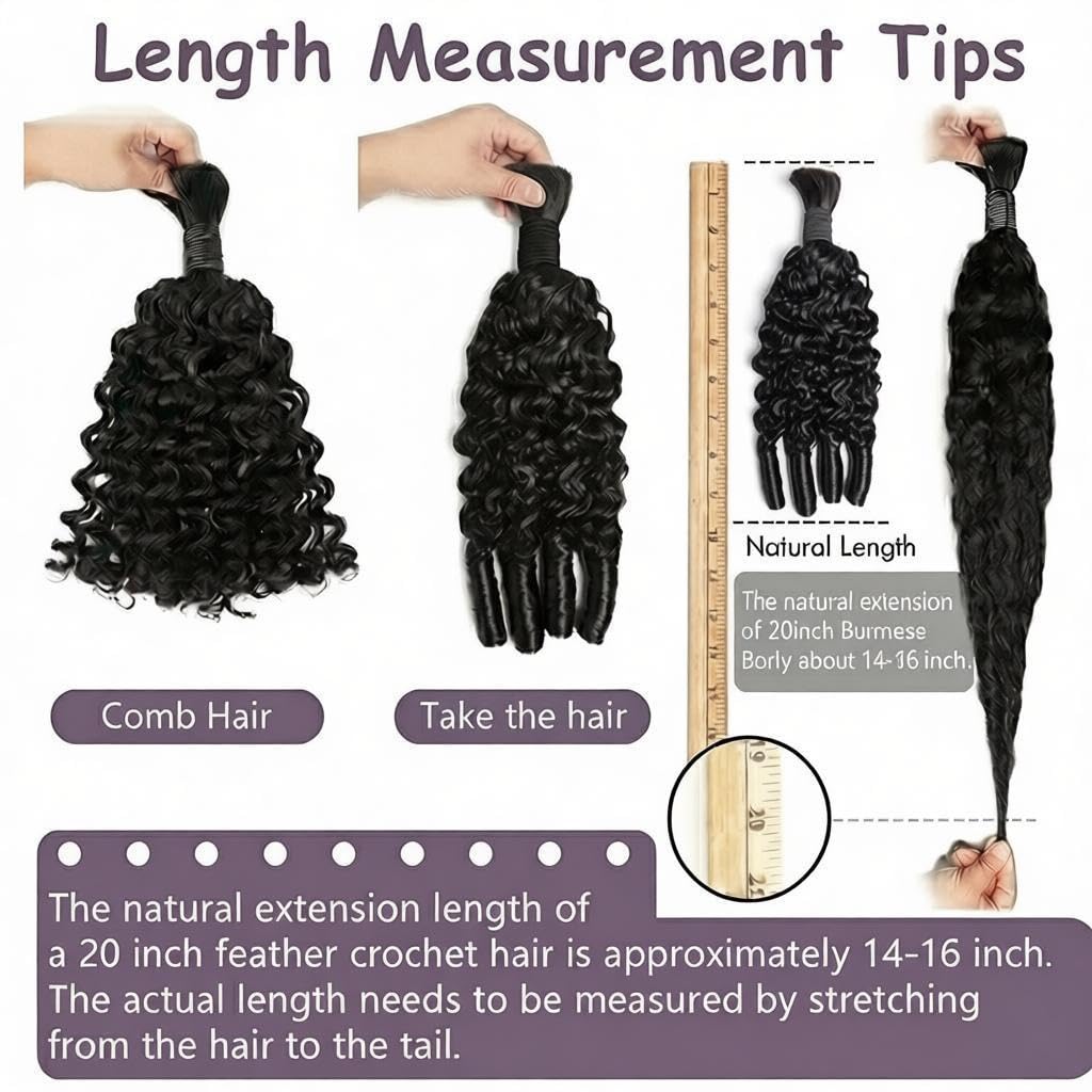 ผมถักเปียแบบโบฮีเมียน ผมมนุษย์ - Water Wave Bulk Human Hair For Braiding บทวิจารณ์และราคา