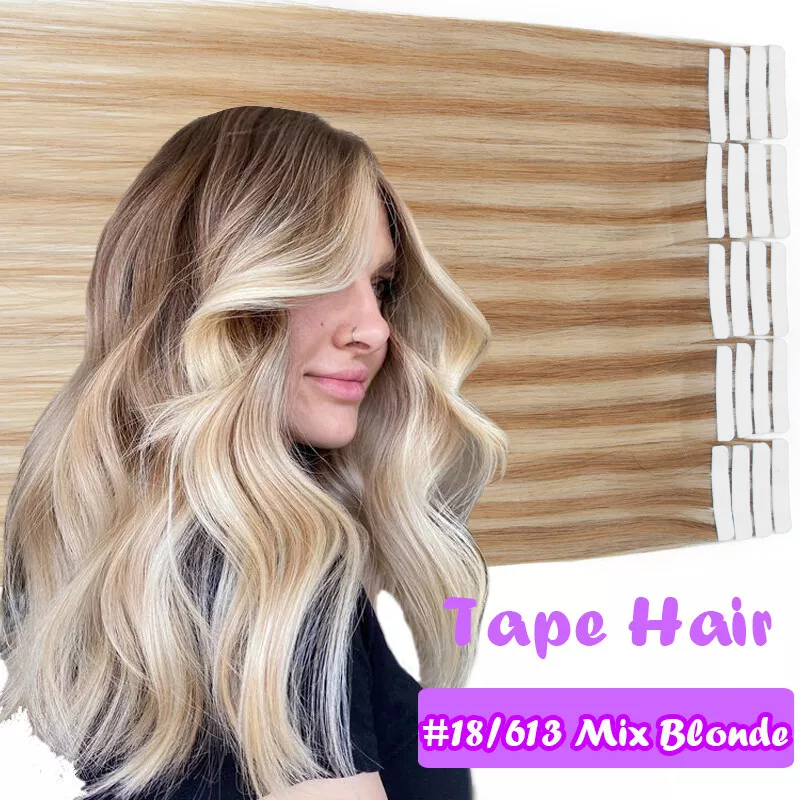 ผมต่อแบบเทปตรงจากผมแท้  แบบสอง - Invisible Tape In Extensions Real Hair บทวิจารณ์และราคา