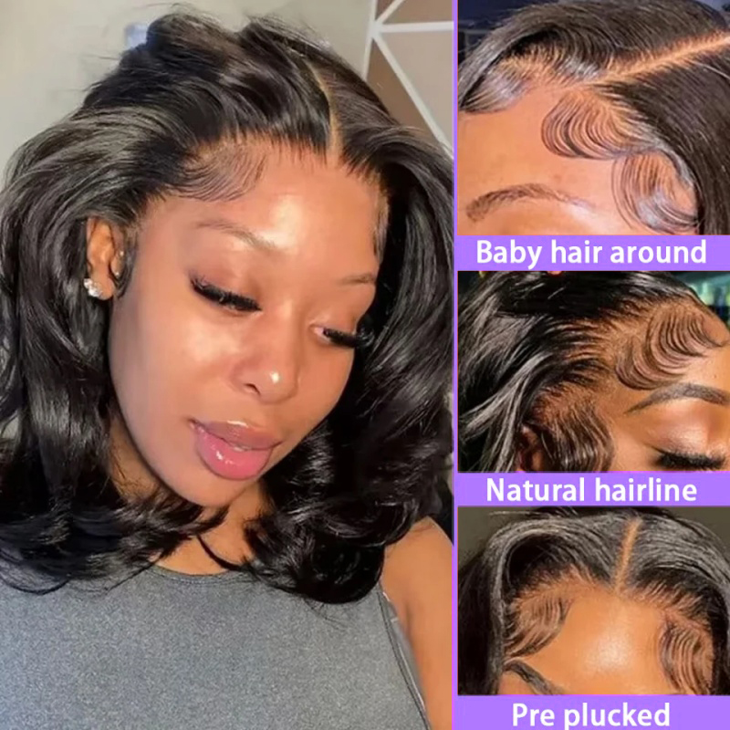 วิกผมบ๊อบสั้นแบบลูกคลื่น 200%  - Glueless Wear And Go Human Hair Wig บทวิจารณ์และราคา