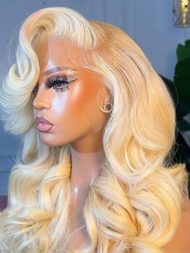 วิกผมแท้สีน้ำผึ้งบลอนด์ 613 แบ - 613 Blonde Body Wave Lace Front Wig บทวิจารณ์และราคา