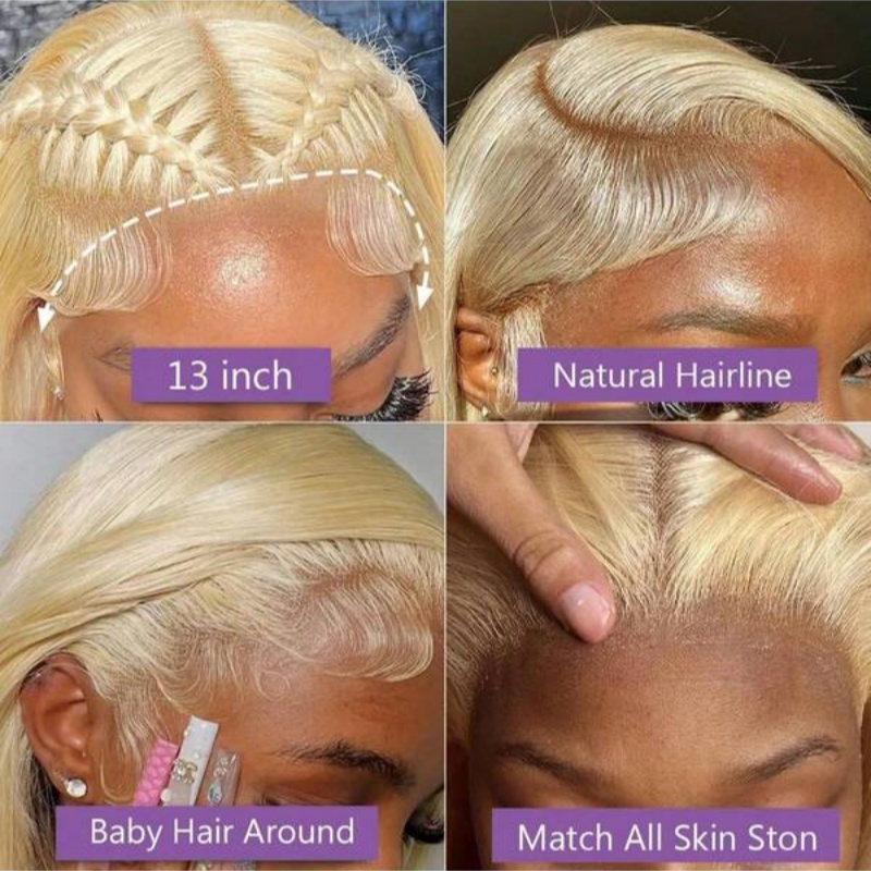 วิกผมแท้สีน้ำผึ้งบลอนด์ 613 แบ - 613 Blonde Body Wave Lace Front Wig บทวิจารณ์และราคา