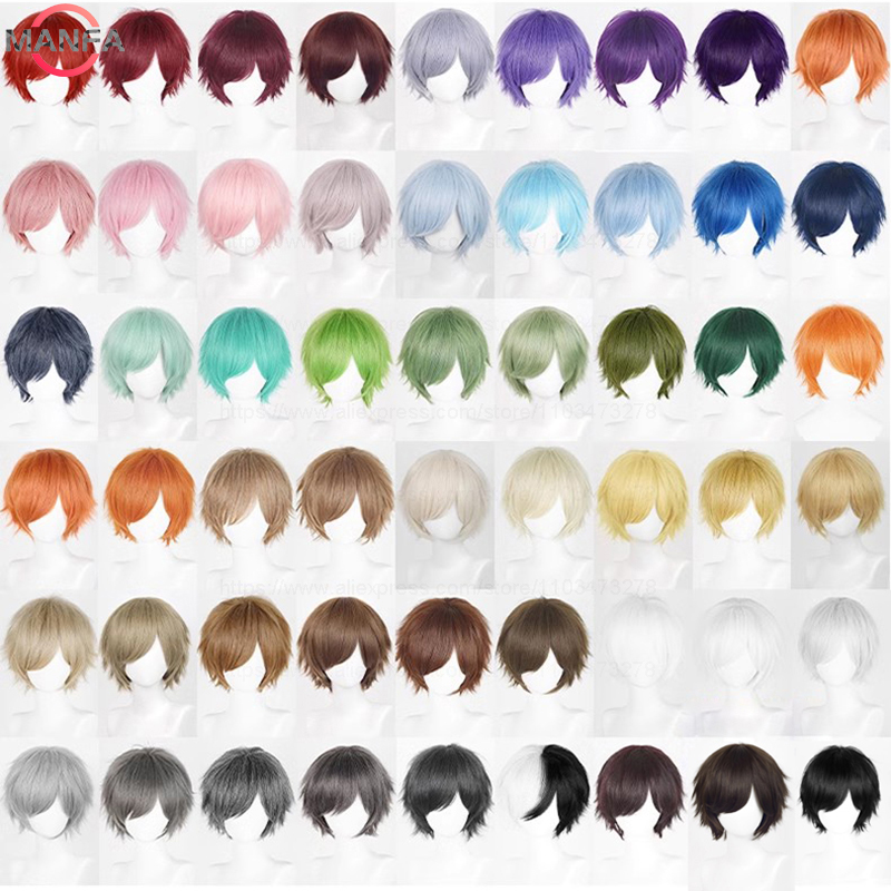 อะนิเมะ 30 ซม.คอสเพลย์สั้นตรงว - Synthetic Braided Wigs For Black Women บทวิจารณ์และราคา