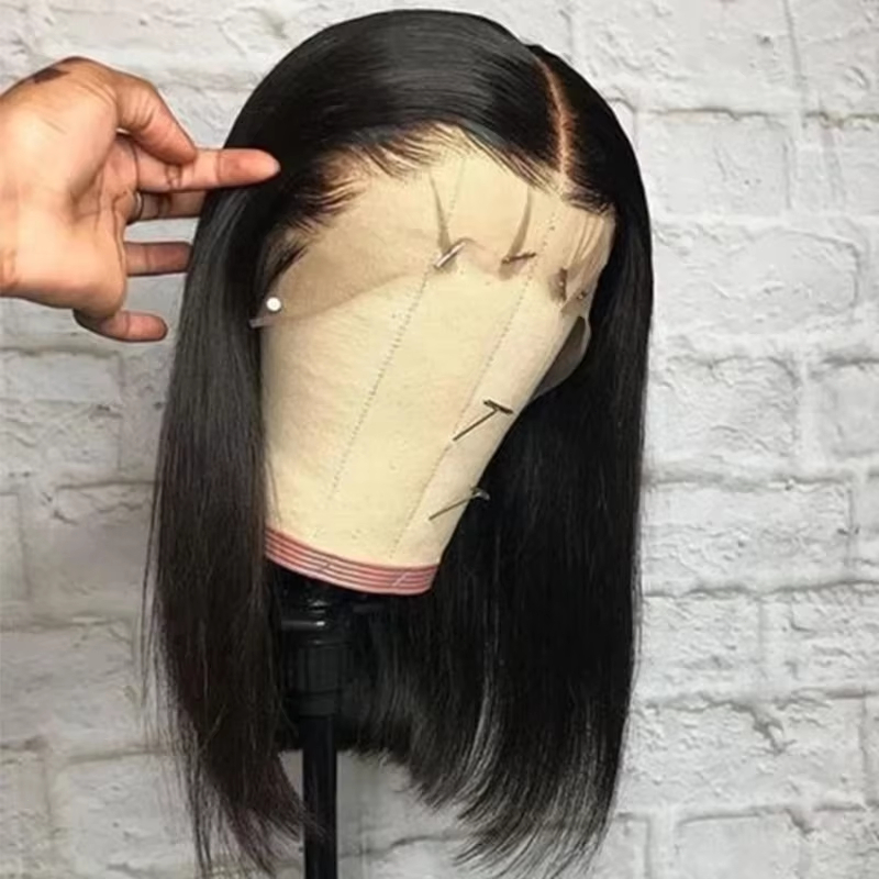 วิกผมบ๊อบสั้นแบบตรง 13x6 ผมบรา - Pre Parted 13X4 Lace Front Bob Wig บทวิจารณ์และราคา