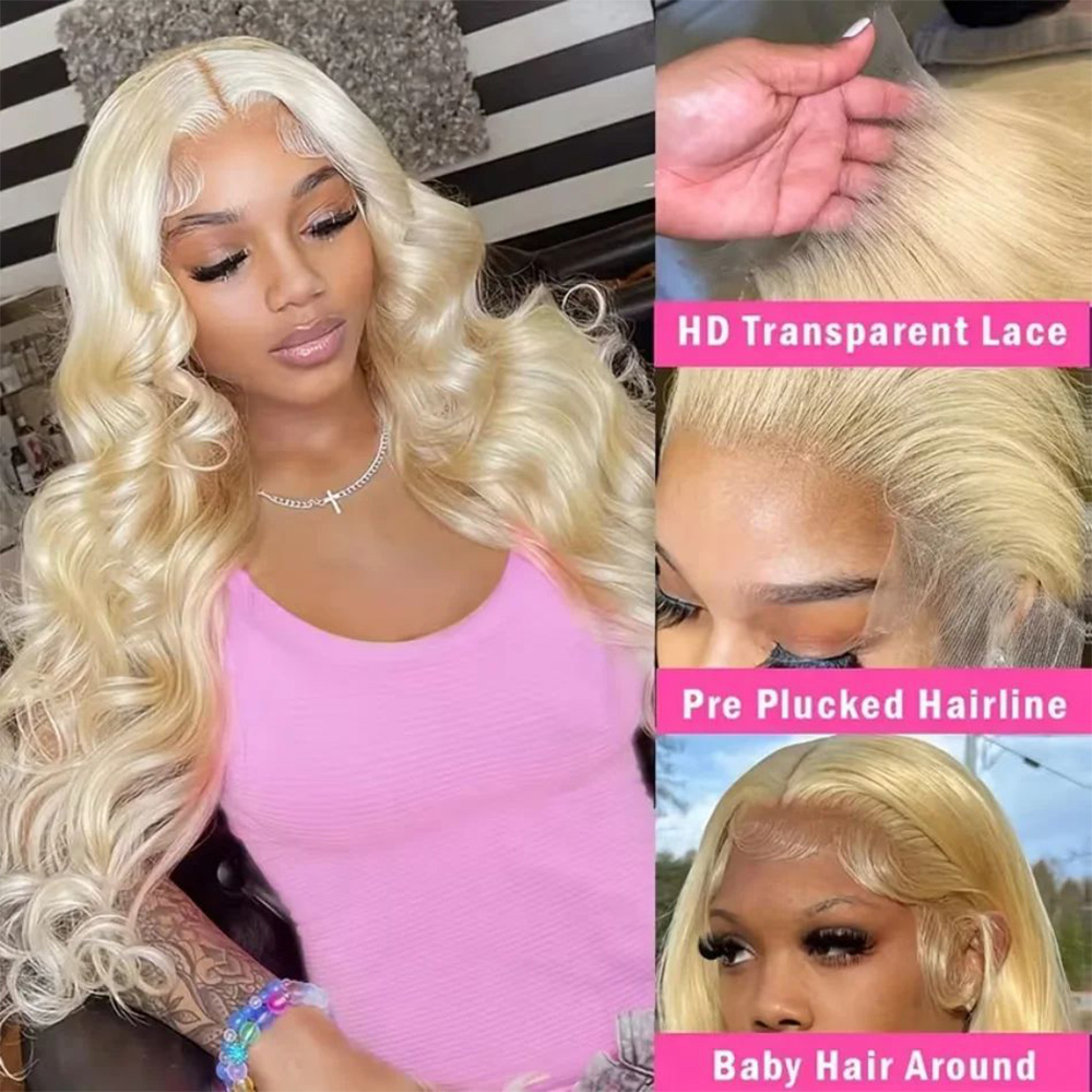 613 วิกผมลูกไม้โปร่งใส 13x6 HD - 613 Blonde Body Wave Lace Front Wig บทวิจารณ์และราคา