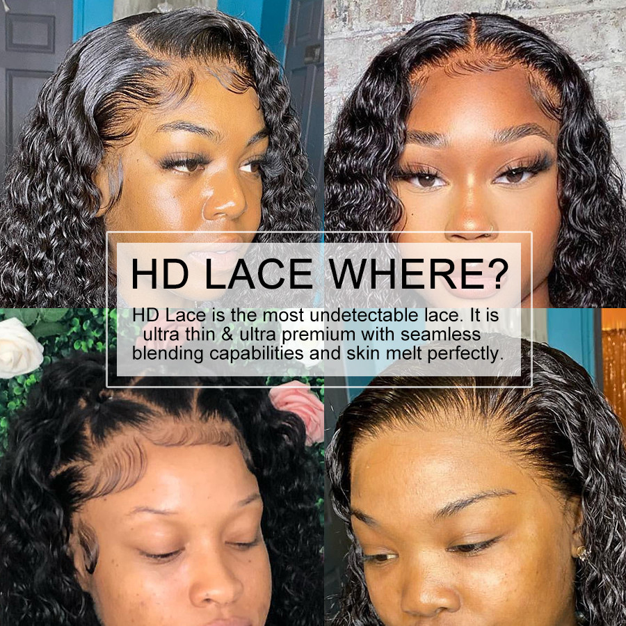 วิกผมลอนแบบ Ultra Fitted 250%  - Hd Lace Frontal Wig Human Hair Pre Plucked บทวิจารณ์และราคา