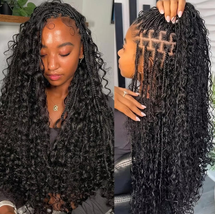 ผมแท้แบบเป็นมัด  ลอนลึก  น้ำหน - Water Wave Bulk Human Hair For Braiding บทวิจารณ์และราคา