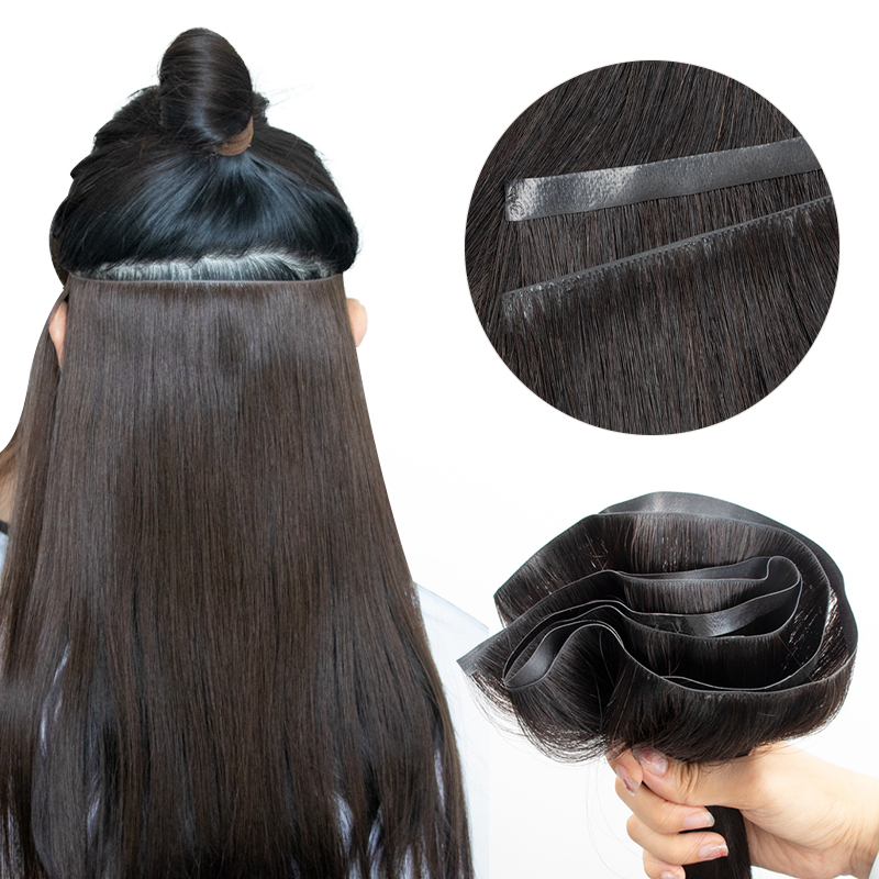 ยาวที่มองไม่เห็นเทป PU Weft Hu - Invisible Tape In Extensions Real Hair บทวิจารณ์และราคา