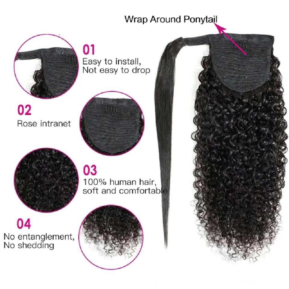 ผมหางม้าแบบพันรอบ ทำจากผมมนุษย - Seamless Clip In Hair Extensions Human Hair บทวิจารณ์และราคา