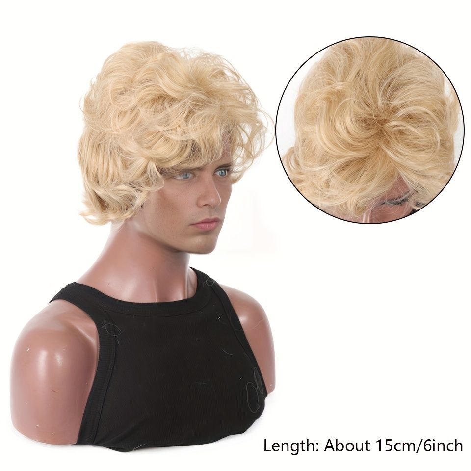 วิกผมสีบลอนด์สำหรับผู้ชาย วิกผ - Synthetic Wigs บทวิจารณ์และราคา