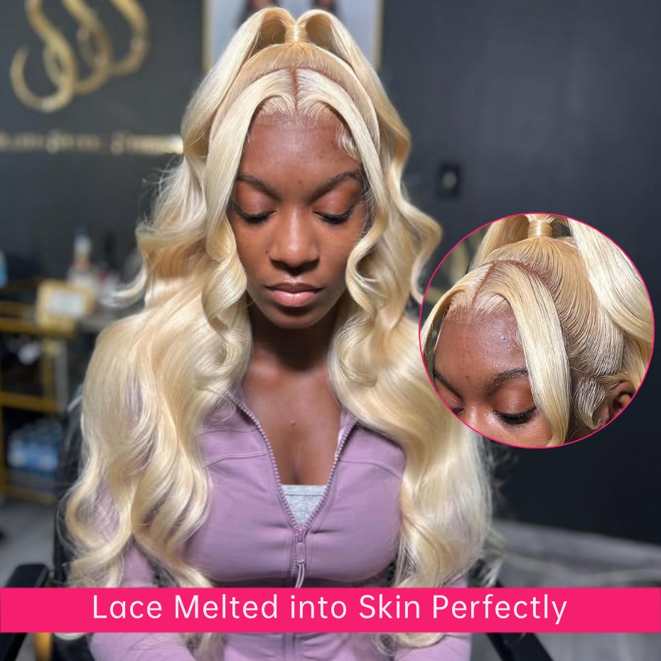 วิกผมมนุษย์แท้สีบลอนด์เวียดนาม - 613 Blonde Body Wave Lace Front Wig บทวิจารณ์และราคา