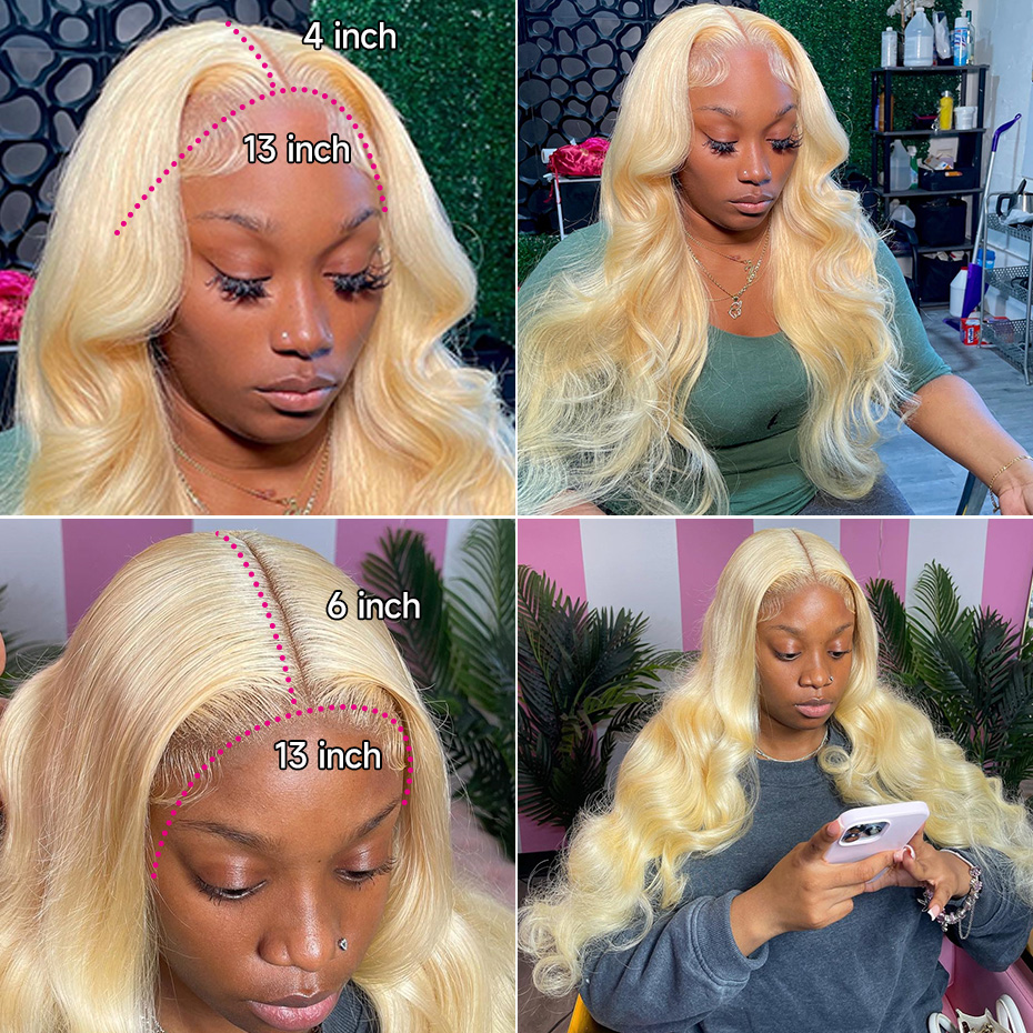 วิกผมมนุษย์แท้สีบลอนด์เวียดนาม - 613 Blonde Body Wave Lace Front Wig บทวิจารณ์และราคา
