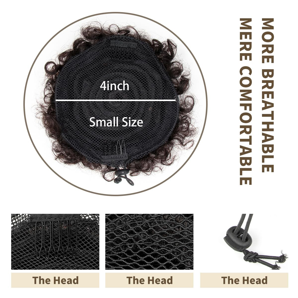 พัฟแอโฟรสังเคราะห์หางม้าแบบผูก - Drawstring Afro Curly Puff Ponytail บทวิจารณ์และราคา