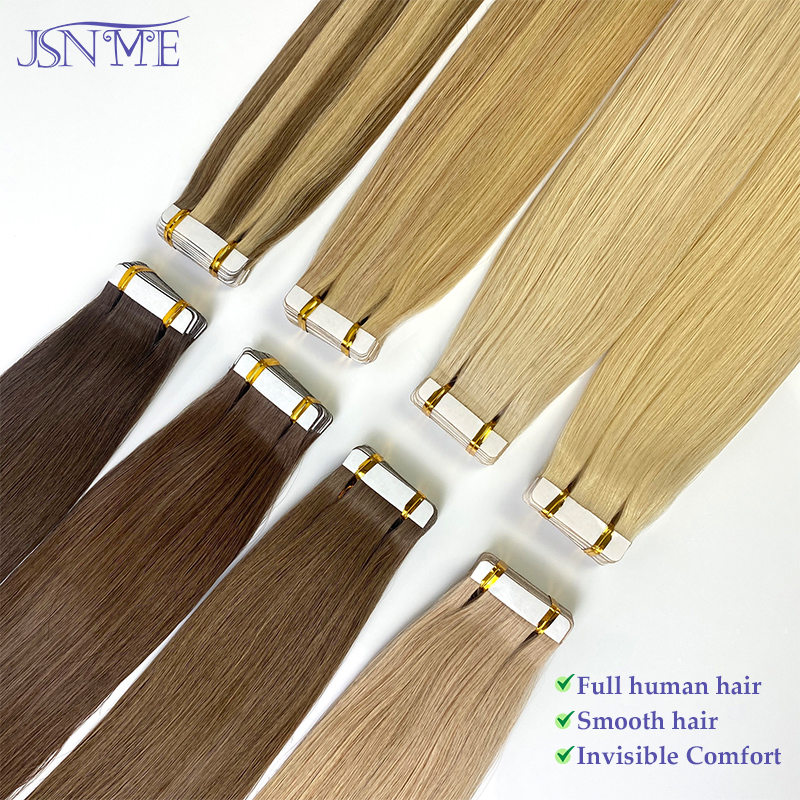 JSNME เทปต่อผม 100% ผมมนุษย์แท - Invisible Tape In Extensions Real Hair บทวิจารณ์และราคา