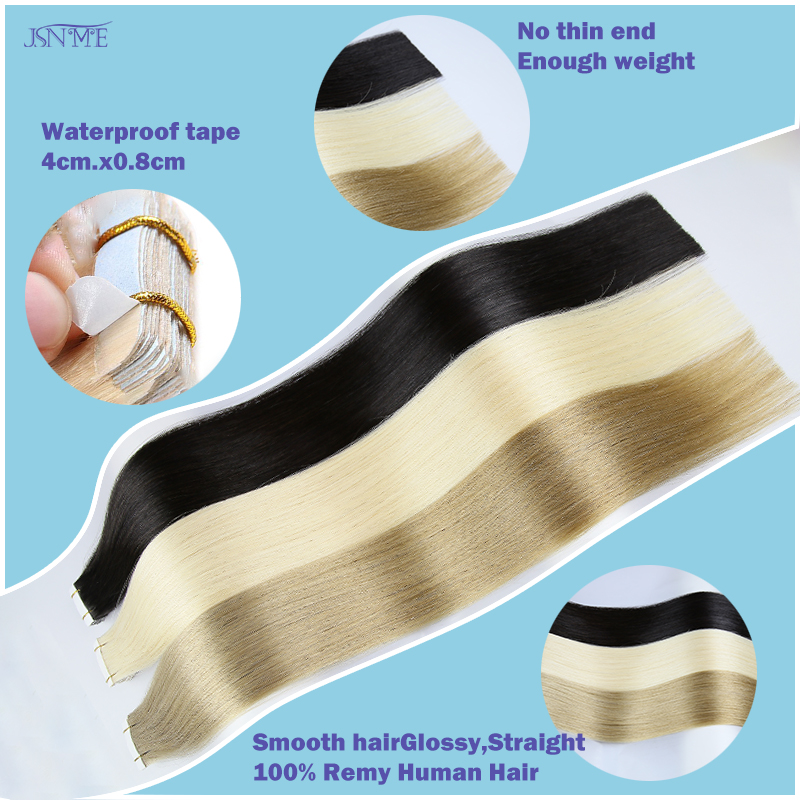 JSNME เทปต่อผม 100% ผมมนุษย์แท - Invisible Tape In Extensions Real Hair บทวิจารณ์และราคา