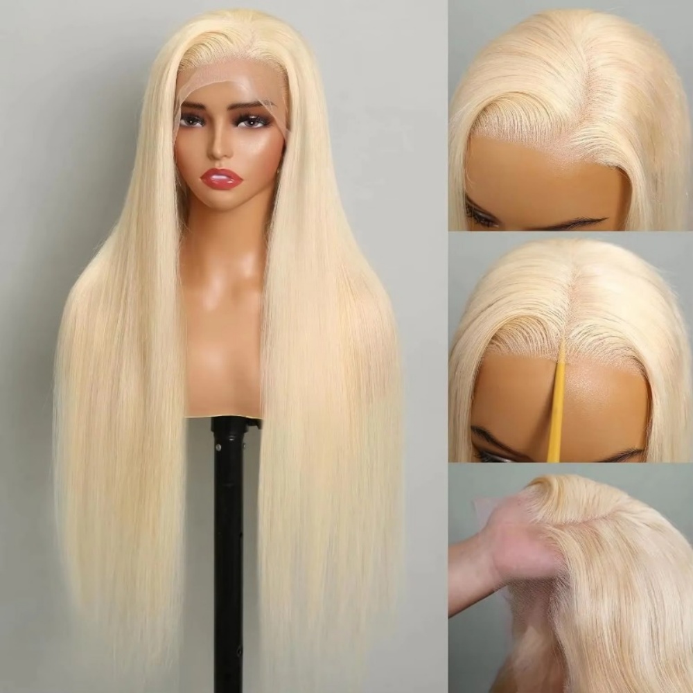 วิกผมแท้สีบลอนด์ 613 แบบ HD La - Hd Lace Frontal Wig Human Hair Pre Plucked บทวิจารณ์และราคา