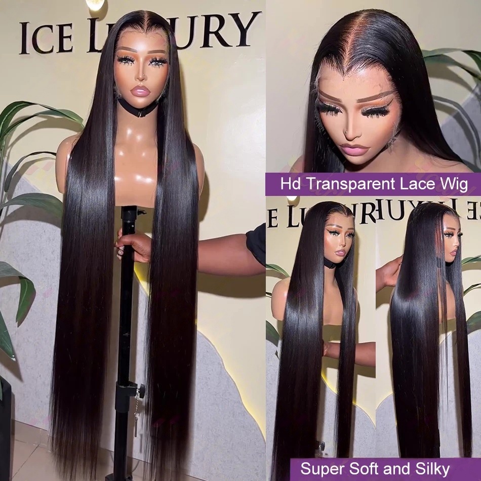 วิกผมตรงจากผมแท้ 40 นิ้ว ความห - Hd Lace Frontal Wig Human Hair Pre Plucked บทวิจารณ์และราคา