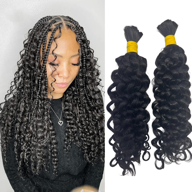 ผมมนุษย์แบบลอนคลื่นสำหรับถักเป - Water Wave Bulk Human Hair For Braiding บทวิจารณ์และราคา