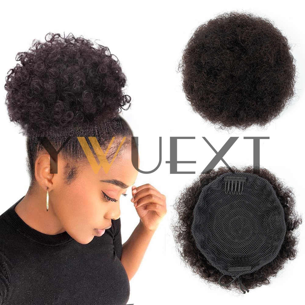 ผมหางม้าแบบ Afro Puff ขนาด 4-6 - Drawstring Afro Curly Puff Ponytail บทวิจารณ์และราคา