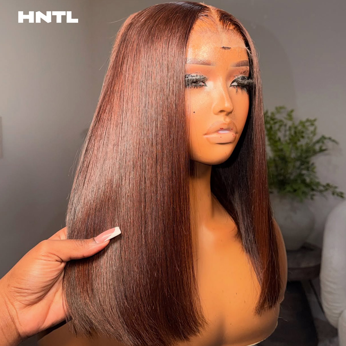 วิกผมบ๊อบสีน้ำตาลแบบไม่ต้องใช้ - Pre Parted 13X4 Lace Front Bob Wig บทวิจารณ์และราคา
