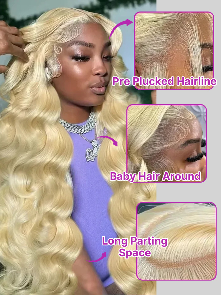 วิกผมแท้สีบลอนด์น้ำผึ้ง 613 ขน - 613 Blonde Body Wave Lace Front Wig บทวิจารณ์และราคา