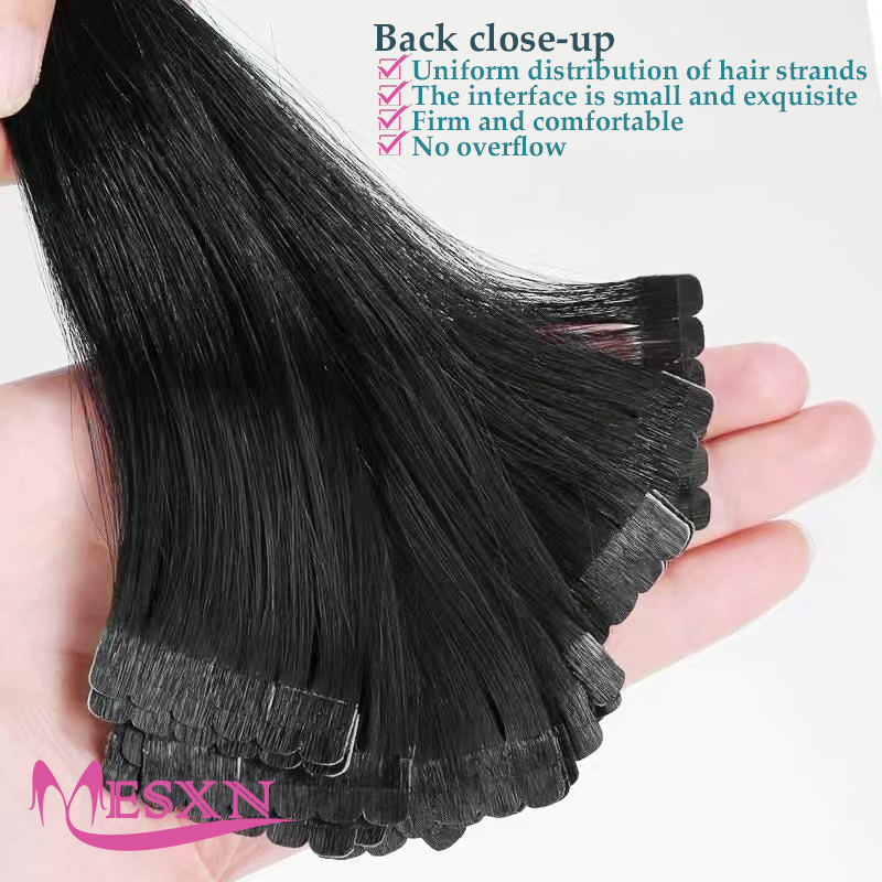 ต่อผมเทปแบบมินิ เส้นผมแท้ธรรมช - Invisible Tape In Extensions Real Hair บทวิจารณ์และราคา