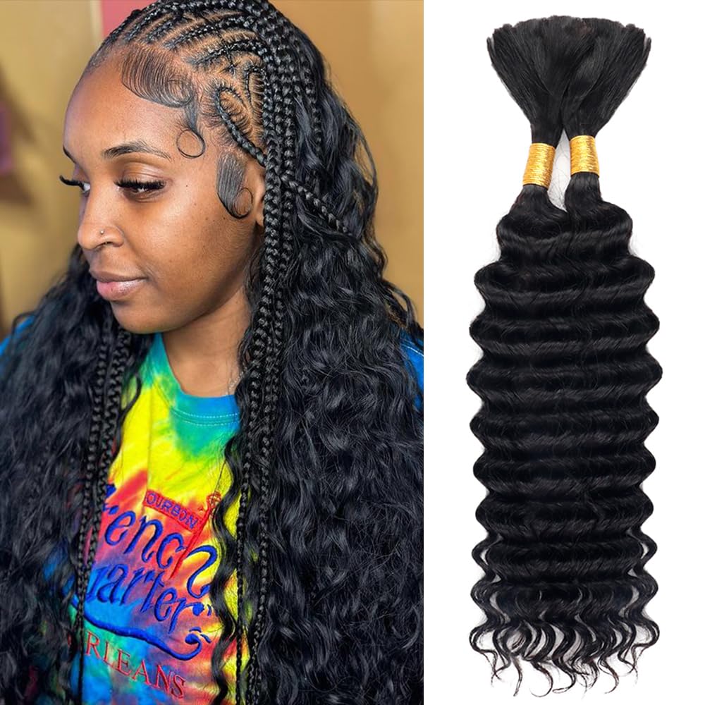 ผมมนุษย์แท้แบบไม่มีเวย์ฟสำหรับ - Water Wave Bulk Human Hair For Braiding บทวิจารณ์และราคา