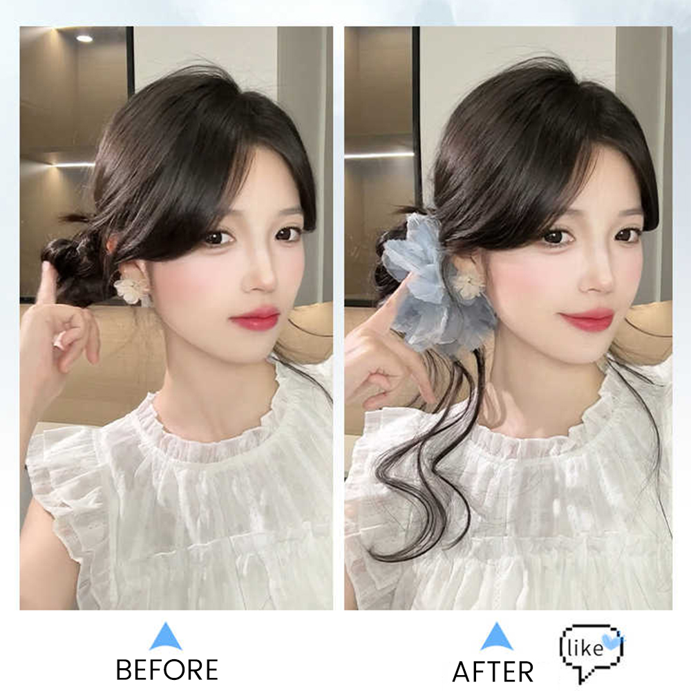 ผมปลอมแบบสั้น หยักศก ฟูฟ่อง ทร - Claw Clip Messy Bun Hair Piece บทวิจารณ์และราคา