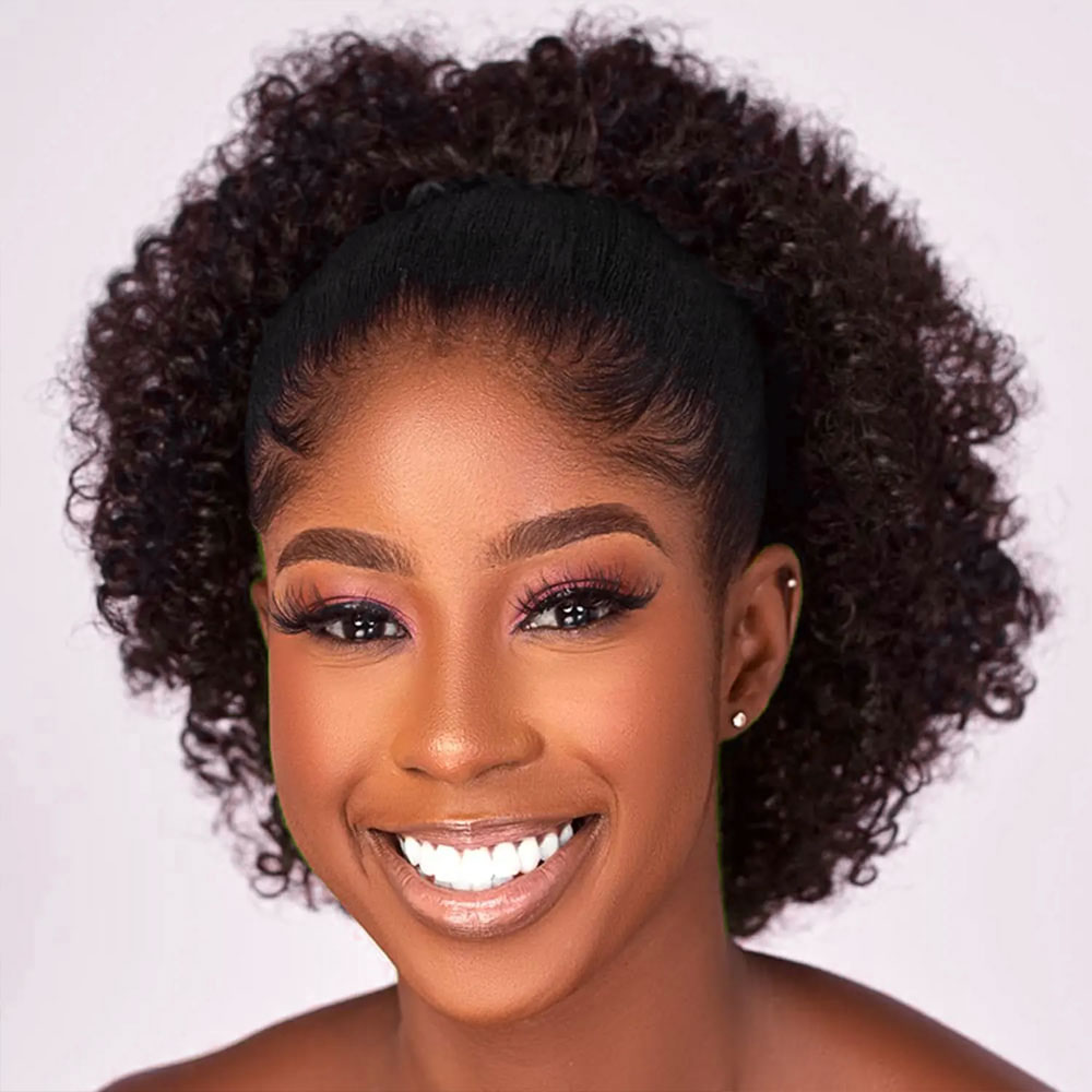 ผมปลอมทรง Afro Puff แบบหยิกหยั - Drawstring Afro Curly Puff Ponytail บทวิจารณ์และราคา