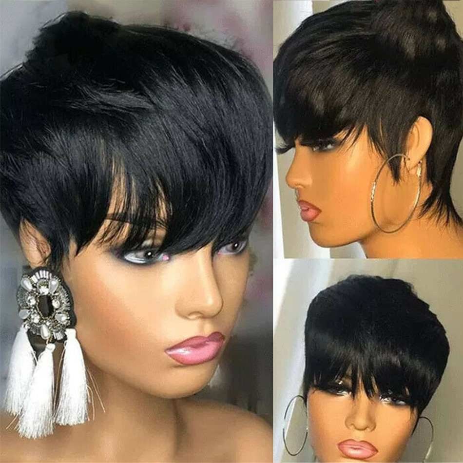 วิกผมทรงพิกซี่สั้น ทำจากผมแท้ส - Short Pixie Cut Wig Human Hair Cheap บทวิจารณ์และราคา