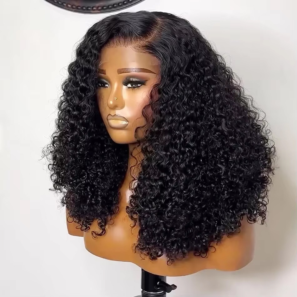 วิกผมบ๊อบสั้นแบบหยิก 230% ความ - Glueless Wear And Go Human Hair Wig บทวิจารณ์และราคา
