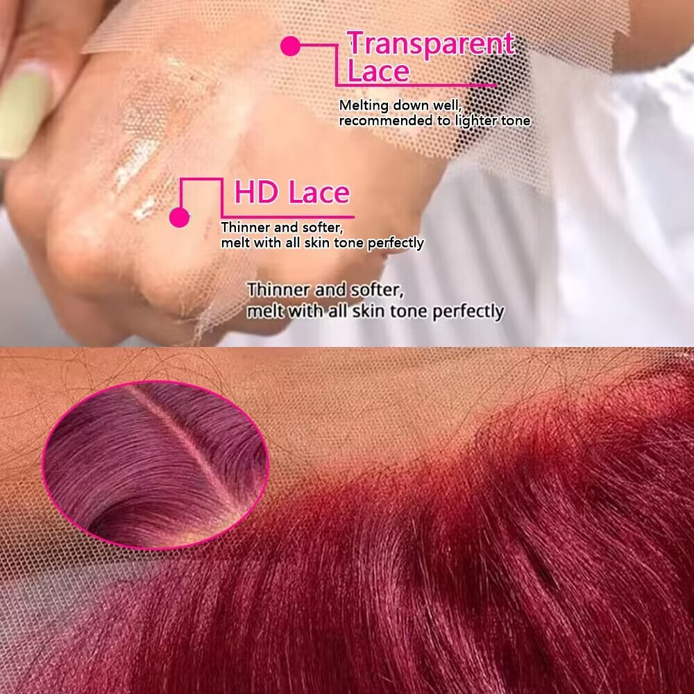 วิกผมแท้สีเบอร์กันดี 200 ดีนซิ - Human Hair Wigs บทวิจารณ์และราคา