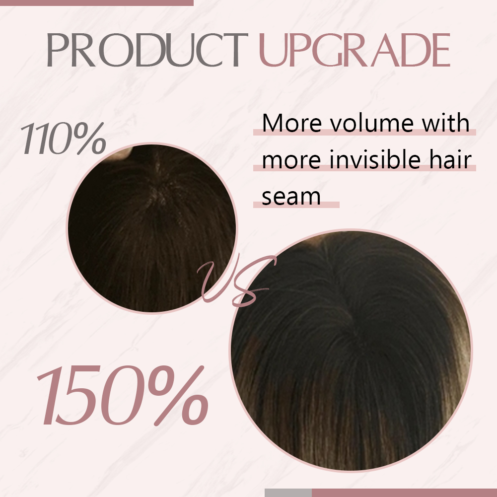 Ugeat ผม Topper ผมมนุษย์ธรรมชา - Invisible Tape In Extensions Real Hair บทวิจารณ์และราคา