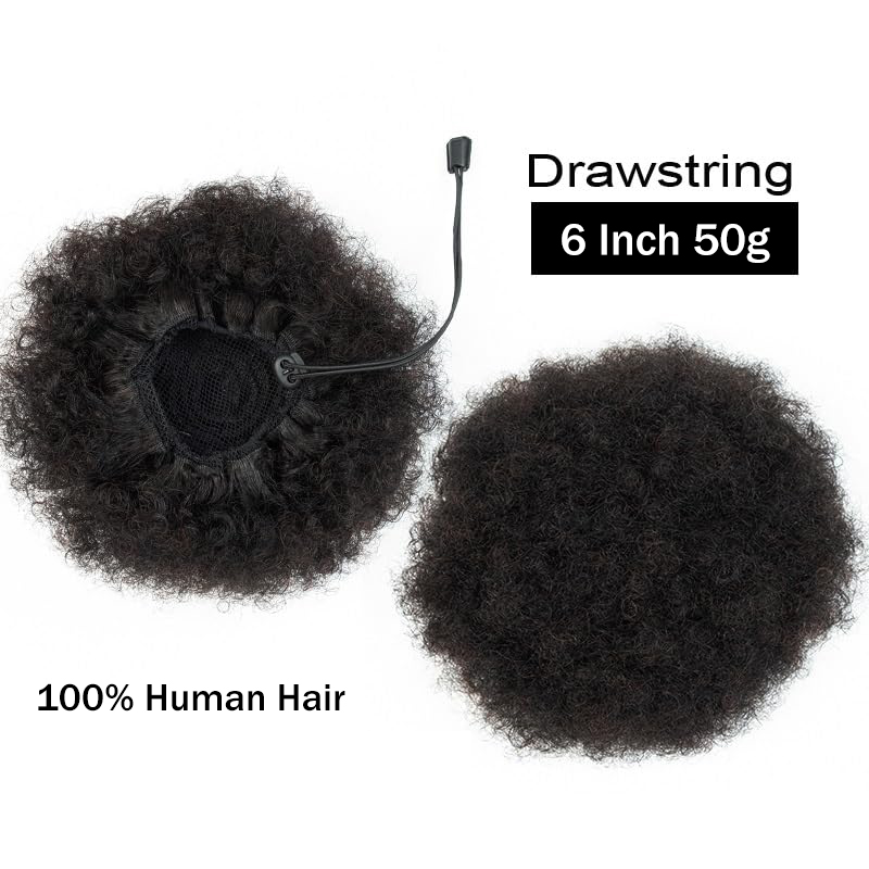 ผมหางม้าแบบ Afro Kinky Puffs ท - Drawstring Afro Curly Puff Ponytail บทวิจารณ์และราคา